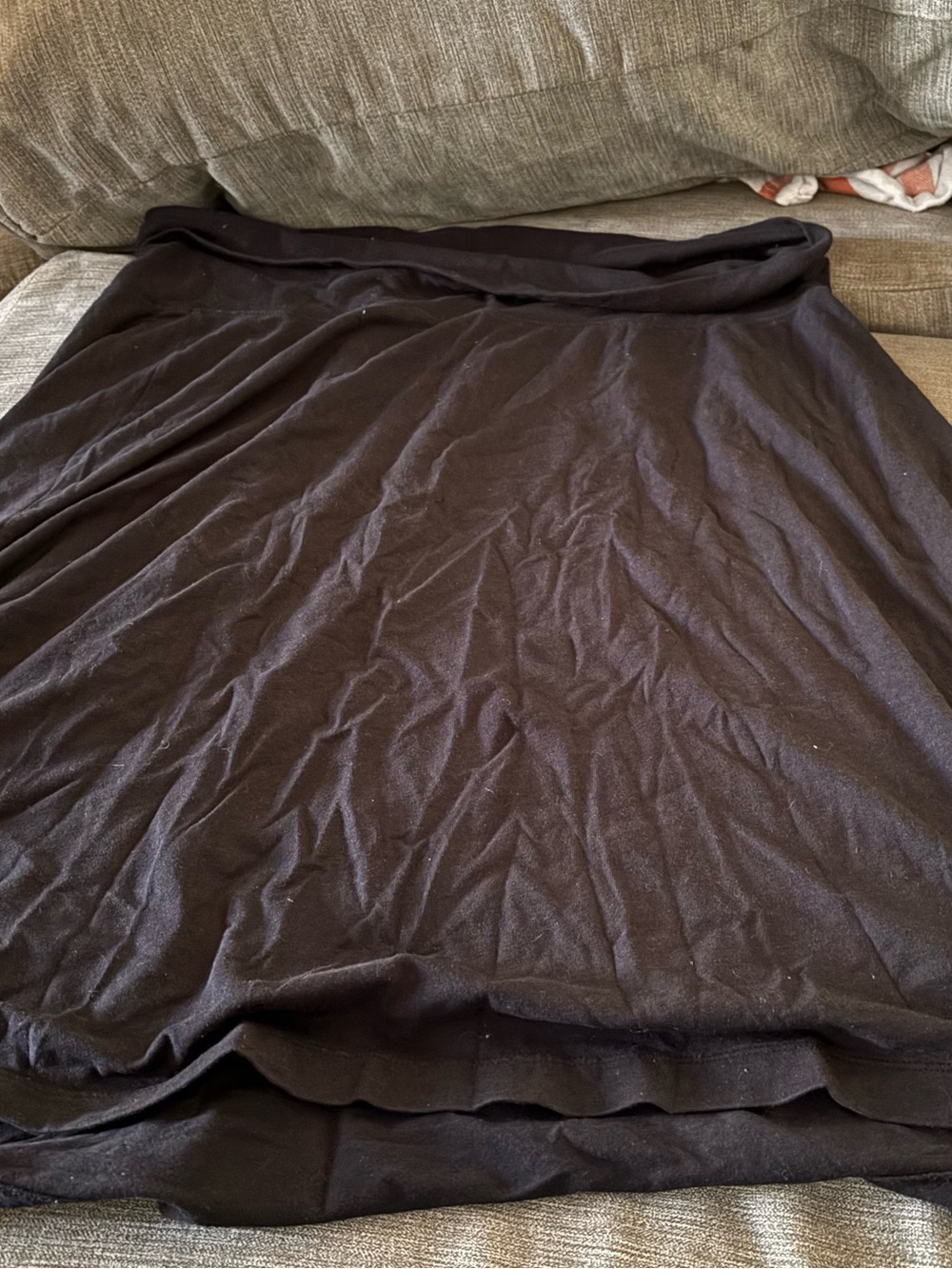 Classic Black Women's A-Line Skirt Lands End XL